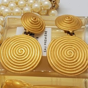 Vintage Maxine Denker Signed Rare Door Knocker Earrings